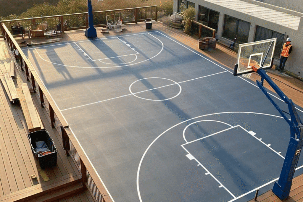 How to Build a Basketball Court on Your Deck