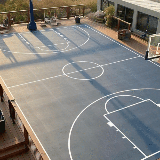 How to Build a Basketball Court on Your Deck
